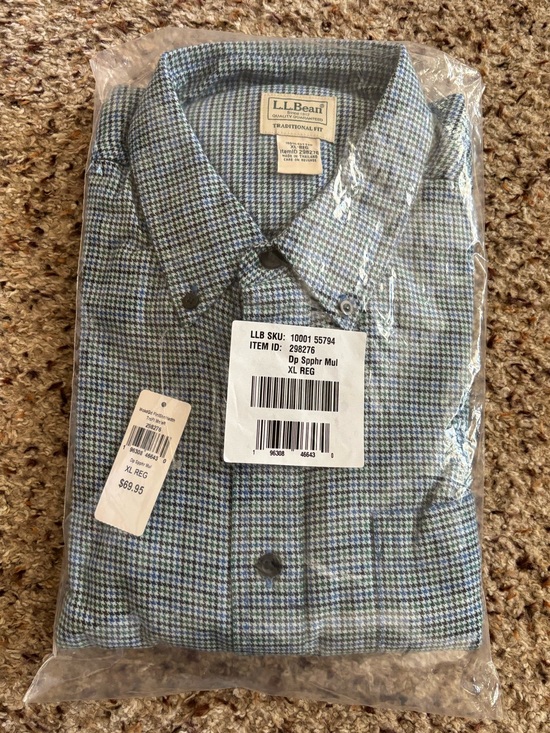 L.L. Bean Other - NWT L.L. Bean Men's Wicked Good Flannel Shirt, Traditional Fit, Houndstooth